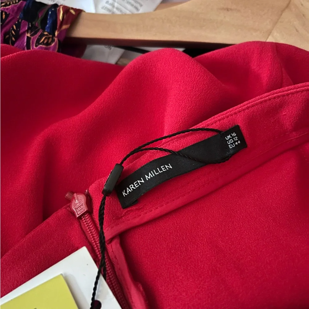 Karen Millen Red Straight Leg Pants - Picture 4 of 10